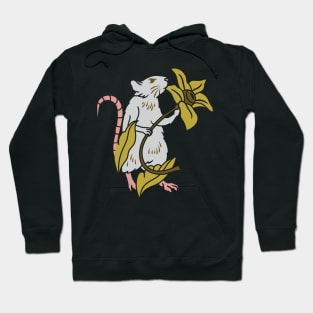 Rat with flowers Hoodie